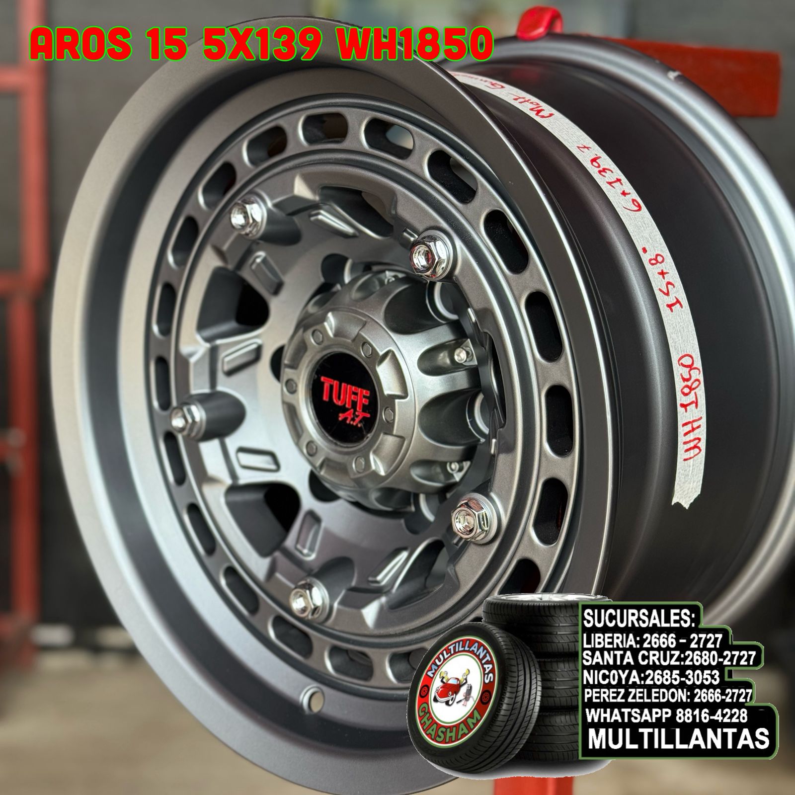 AROS # 15X8 6X139.7 ET0 GM 1850
